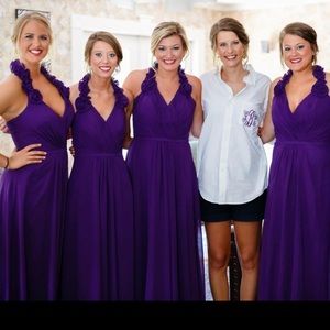Purple bridesmaids dress size 8!